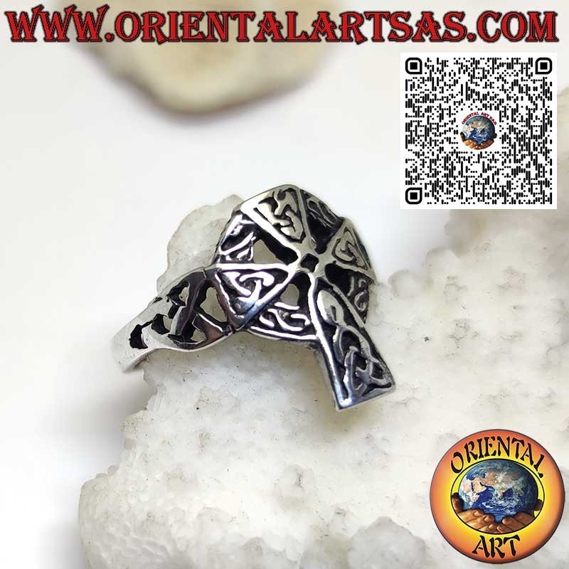 Bague croix celtique avec nœud en argent 925 ‰ – Hypoallergénique et sans nickel