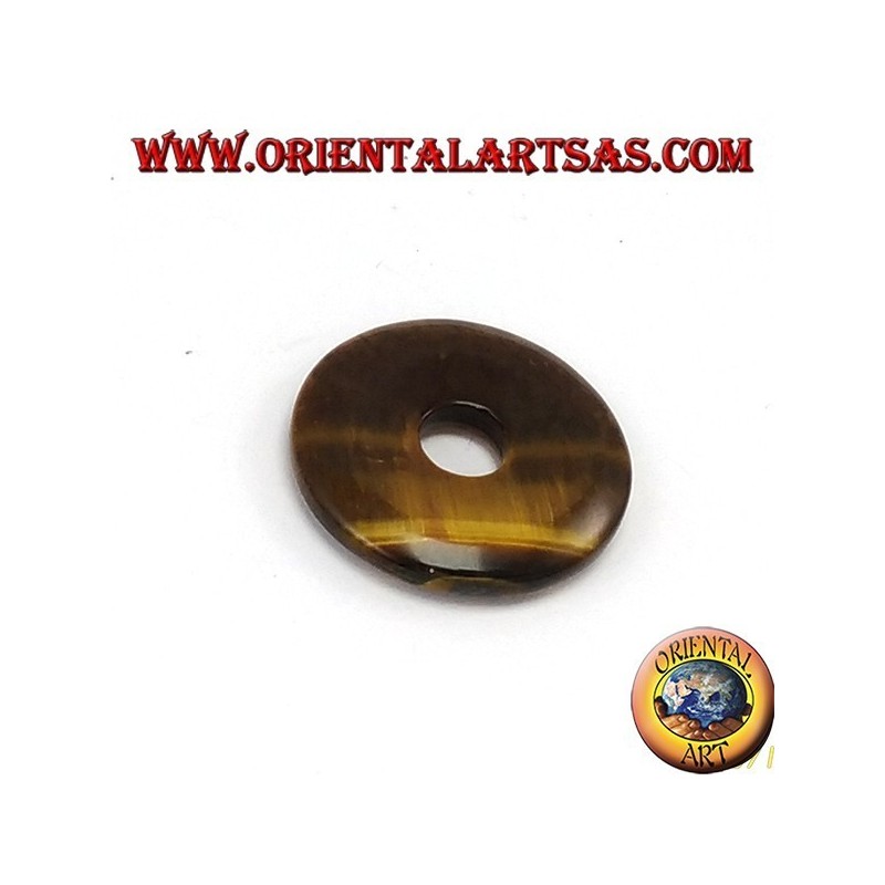 Colgante en 30 mm de ojo de tigre de donuts. Ø