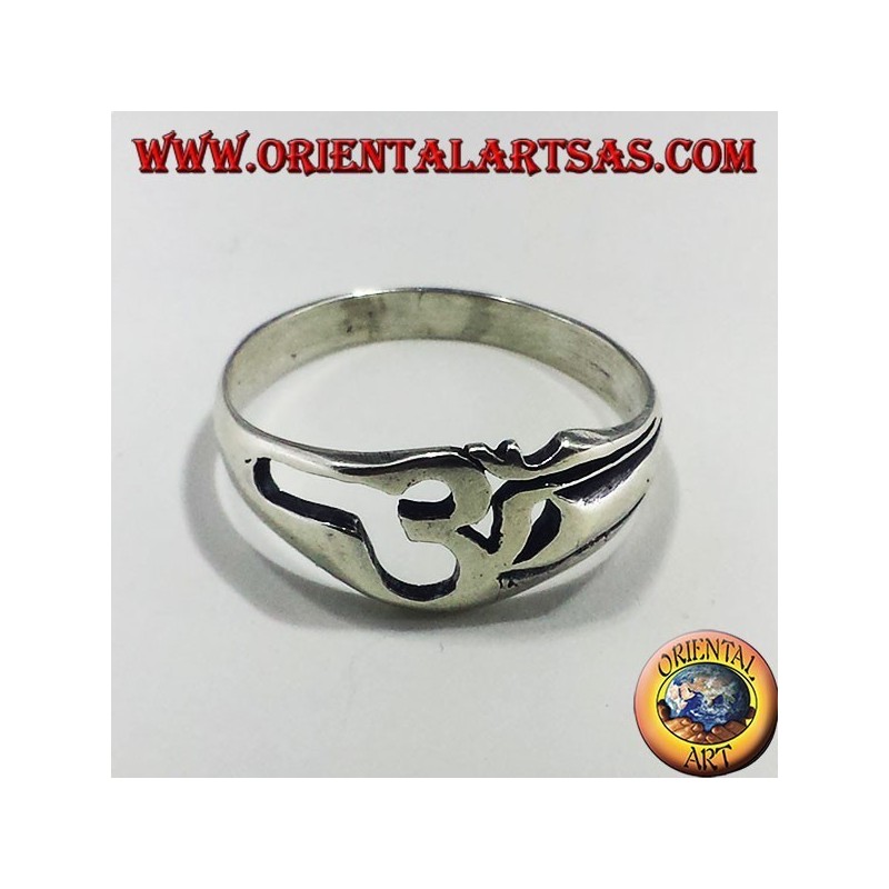 Silver ring with sacred letter of Hinduism