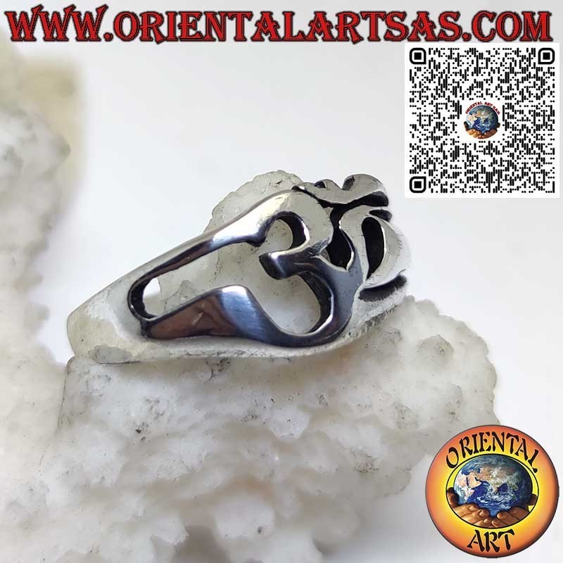 Silberring mit heiligem ॐ-Symbol – Om, die Essenz der universellen Energie