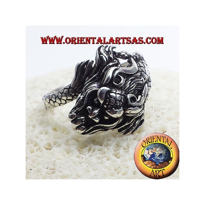 Anneau du dragon Argent Nepalese