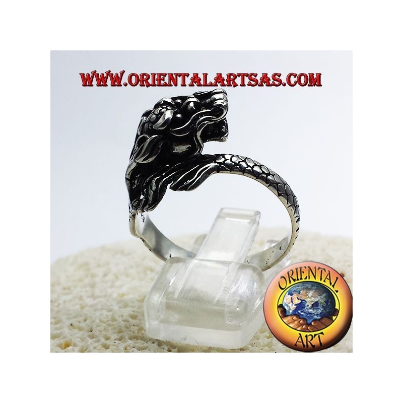 Ring Dragon Nepalese Silver