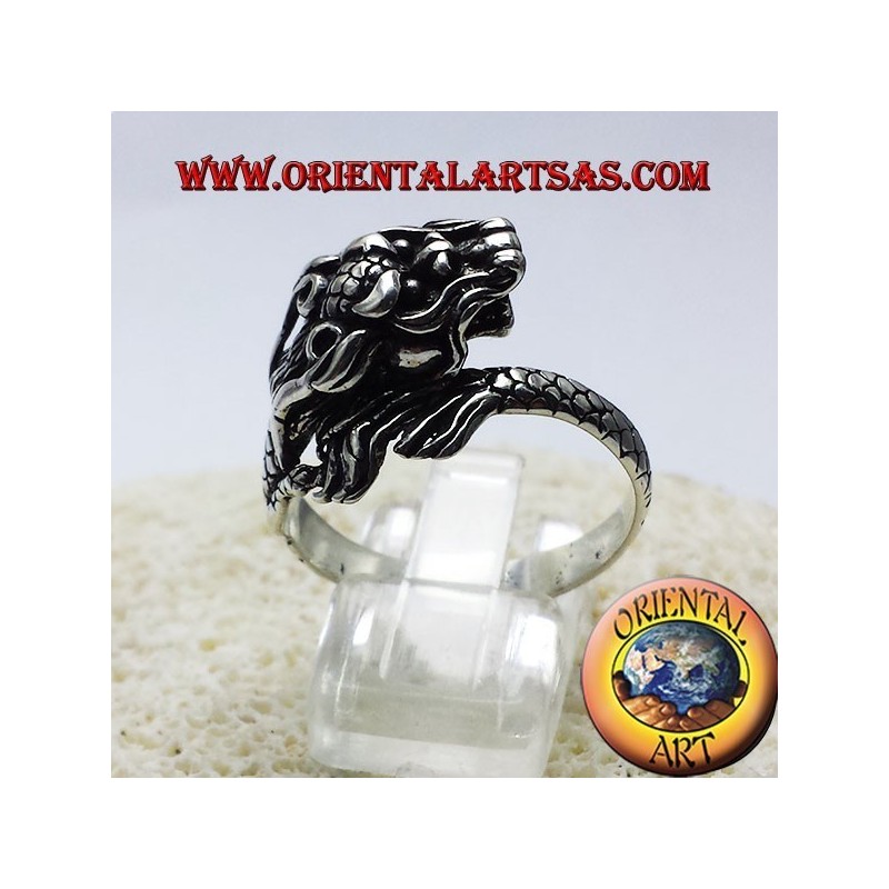 Ring Dragon Nepalese Silver