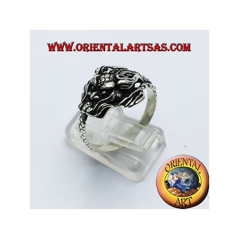Anello Drago Nepalese in argento