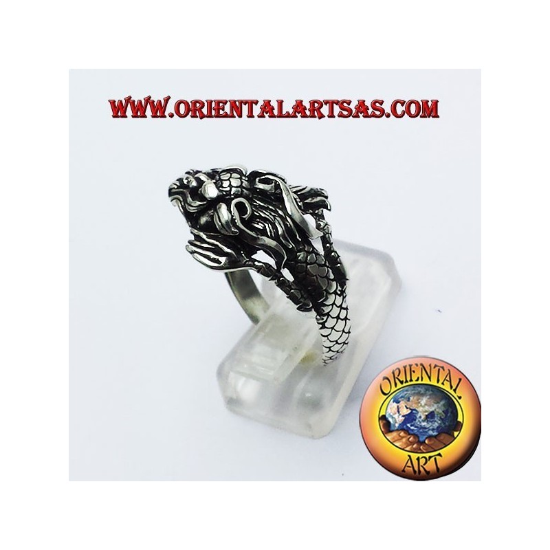 Anneau du dragon Argent Nepalese