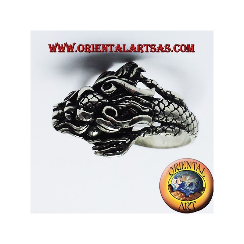Ring Dragon Nepalese Silver