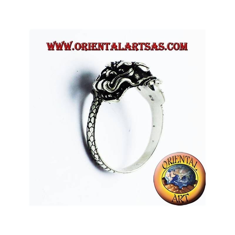 Anello Drago Nepalese in argento