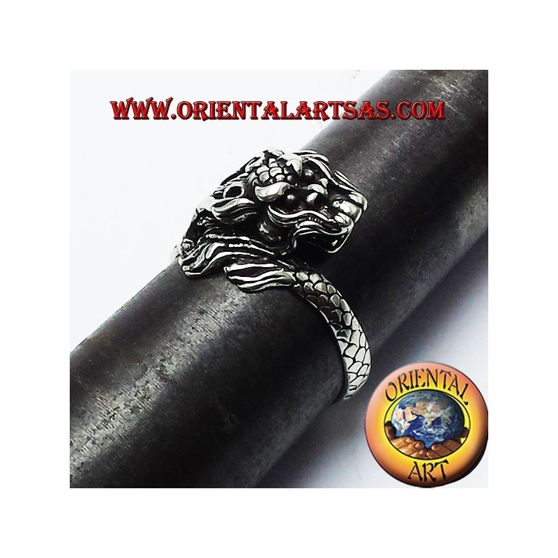 Ring Drachen Nepalese Silber