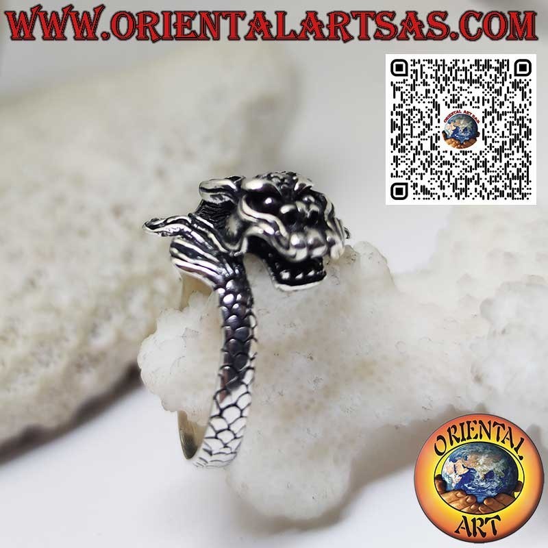 Anillo Dragón Nepalí en plata 925 – Hecho a mano