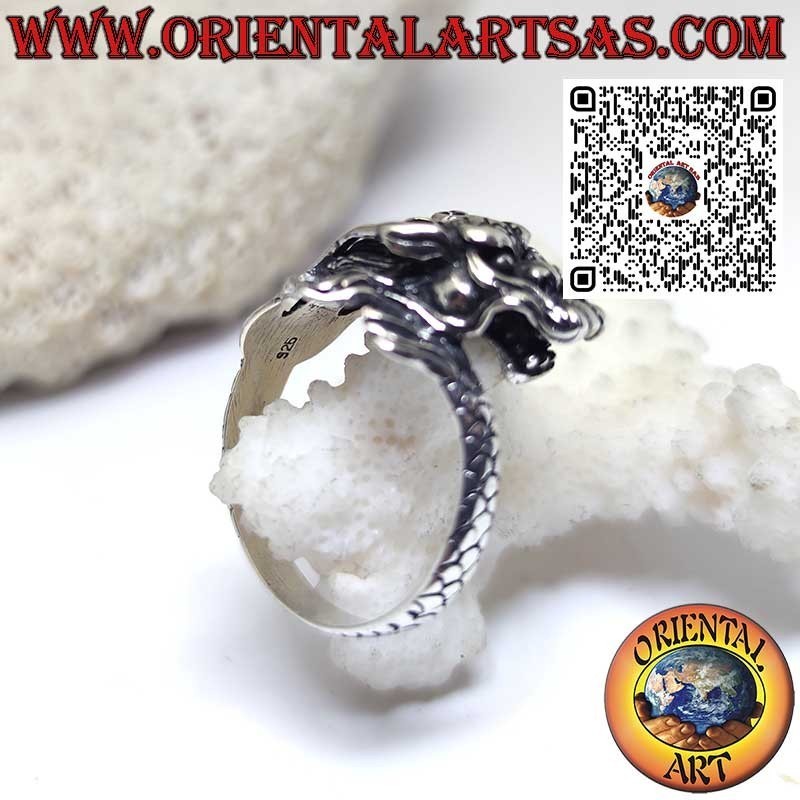 Anillo Dragón Nepalí en plata 925 – Hecho a mano