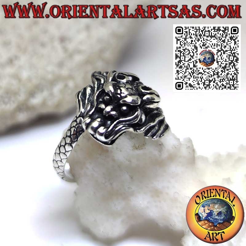 Nepalese Dragon Ring in 925 Silver – Handmade