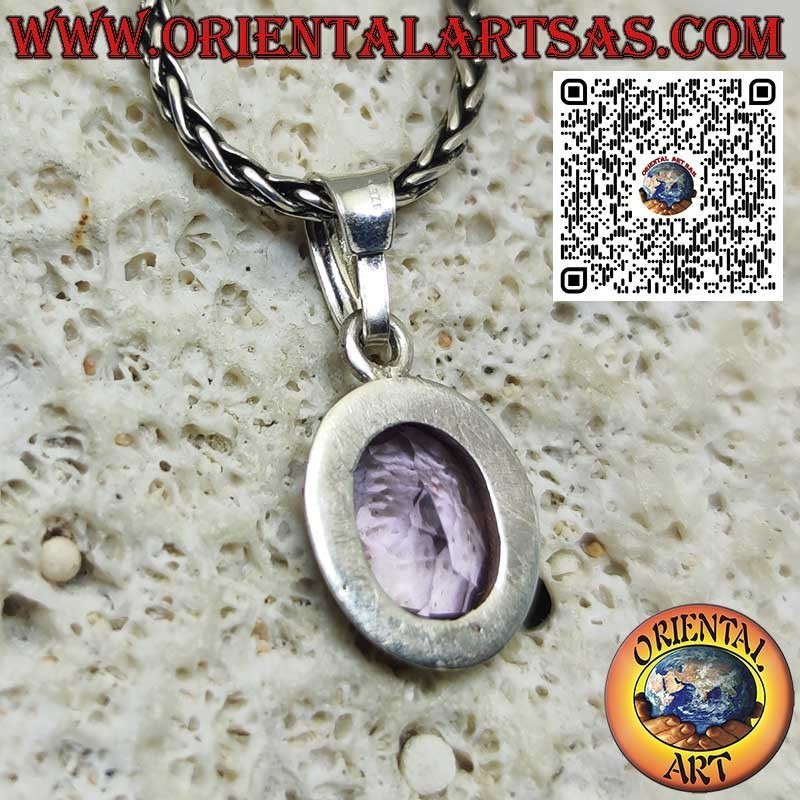 Colgante de plata con preciosa amatista natural