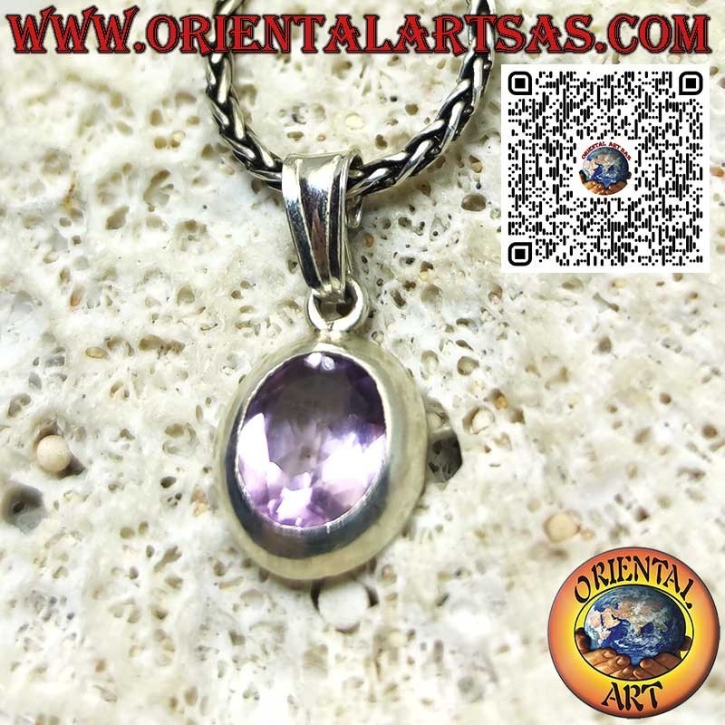 Silberanhänger mit wunderschöner natürlicher Amethyst