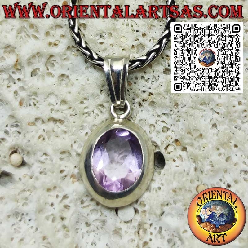 Silberanhänger mit wunderschöner natürlicher Amethyst