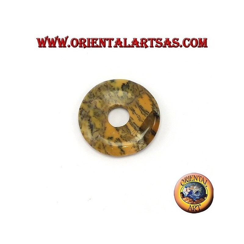 Australia Jasper colgante donut 30 mm. Diámetro Ø línea completa encerado ajustable