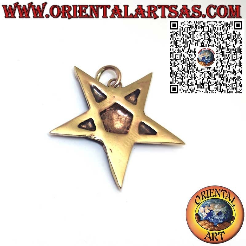Bronze-Anhänger Baphomet auf Pentagramm – Satanisches / Wicca-Symbol