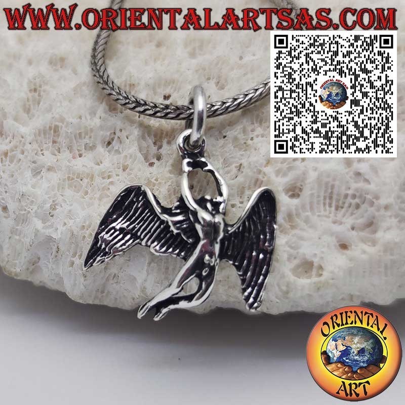 Icarus Angel Silver 925 Pendant - Led Zeppelin Rock Symbol
