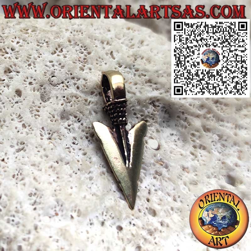 Pendentif en Bronze – Pointe de Flèche Amérindienne