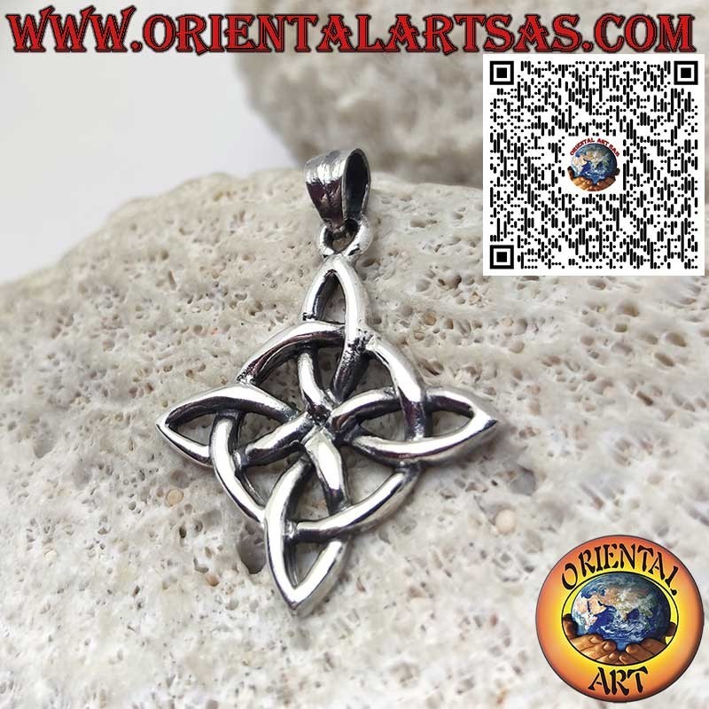 Sterling Silver Witch’s Knot Pendant – Magical Symbol of Protection