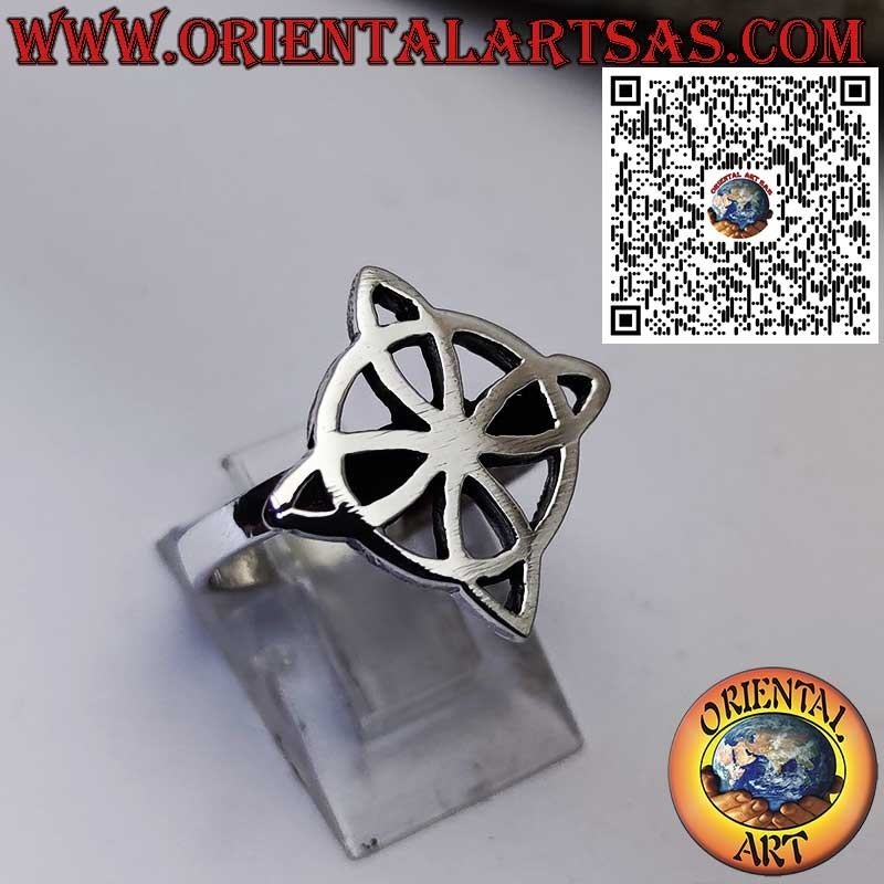 Sterling Silver Ring with Witch's Knot – Symbol of Magic and Protection