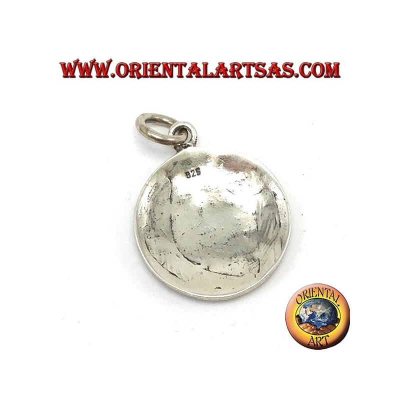 Silver pendant, labyrinth