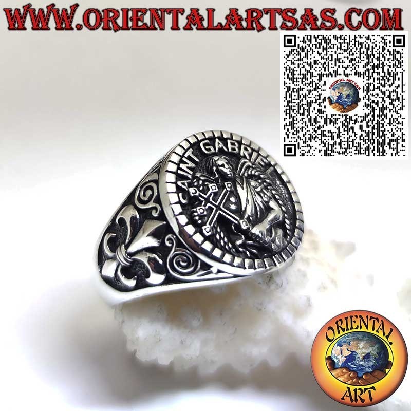 Sterlingsilber-Ring Sankt Gabriel – Erzengel, Bote Gottes, Schutzamulett