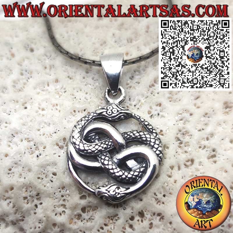 Ciondolo in argento, Talismano di Auryn Ouroboros - La Storia Infinita