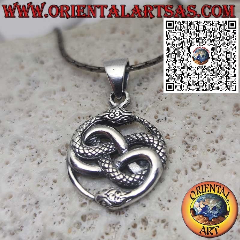 Ciondolo in argento, Talismano di Auryn Ouroboros - La Storia Infinita
