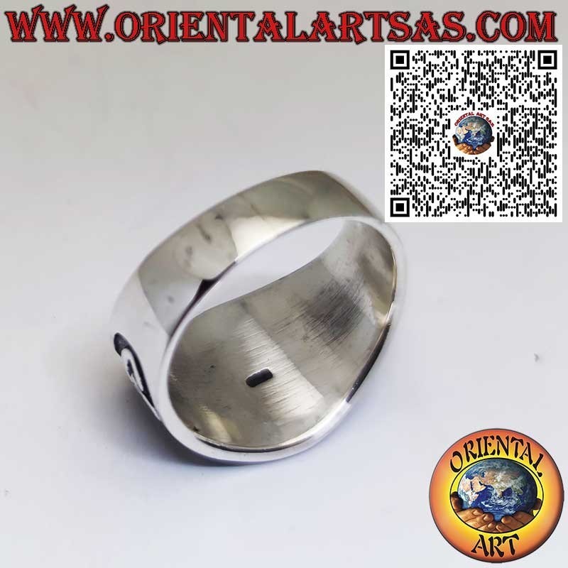 Silber-Bandring mit Auryn Ouroboros und Keltischem Knoten – Symbolischer Fantasy-Schmuck