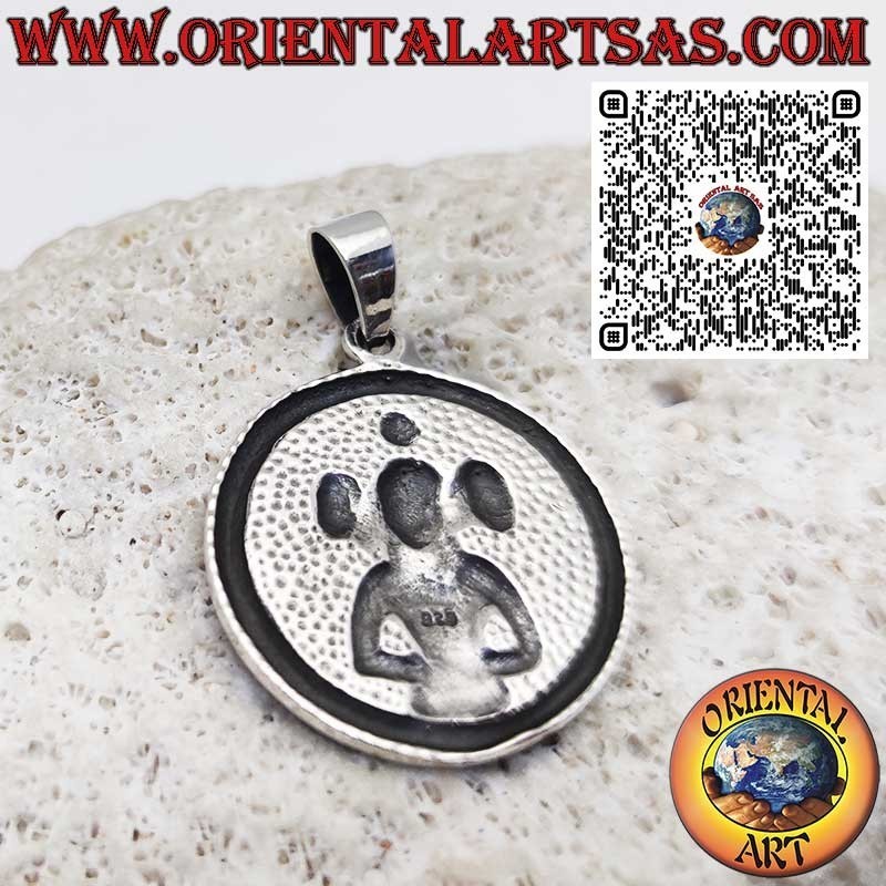 Pendentif Hécate en Argent 925 – Triple Déesse, Parques et Furies – Amulette Ésotérique