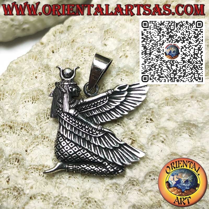 Pendentif en argent, Isis ailée, déesse égyptienne de la maternité et de la magie