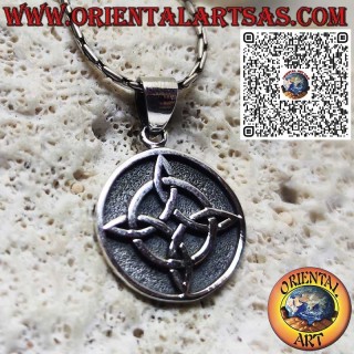 Pendentif Noeud de Sorcière en Argent 925 - Amulette Païenne - Bijou Esotérique