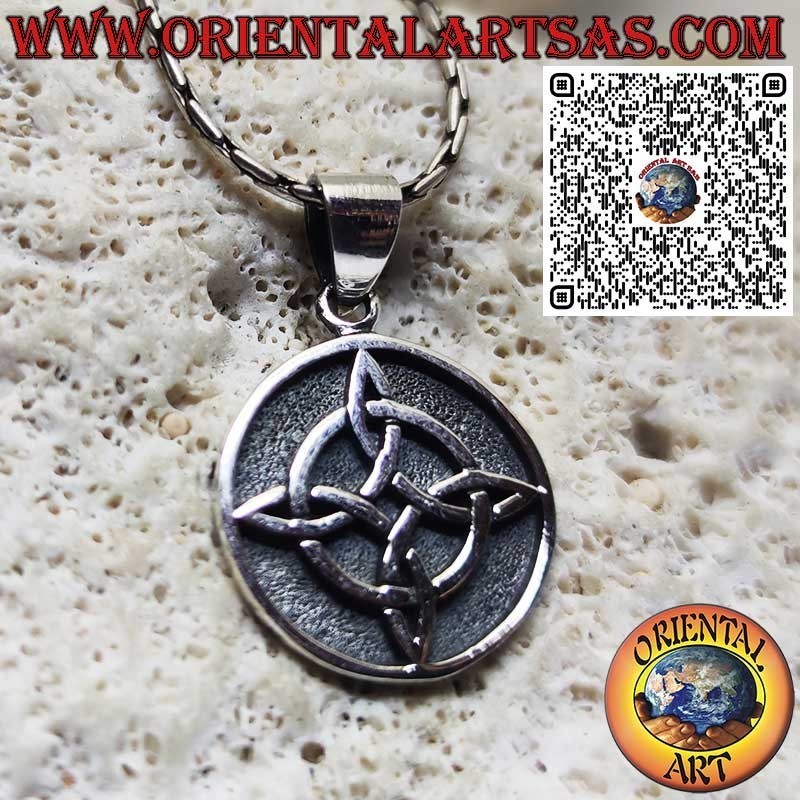 Hexenknoten Anhänger aus 925 Sterlingsilber - Pagan Amulett - Mystischer Schmuck