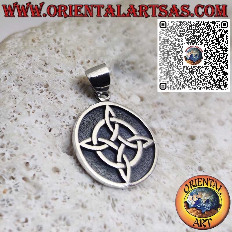 Pendentif Noeud de Sorcière en Argent 925 - Amulette Païenne - Bijou Esotérique