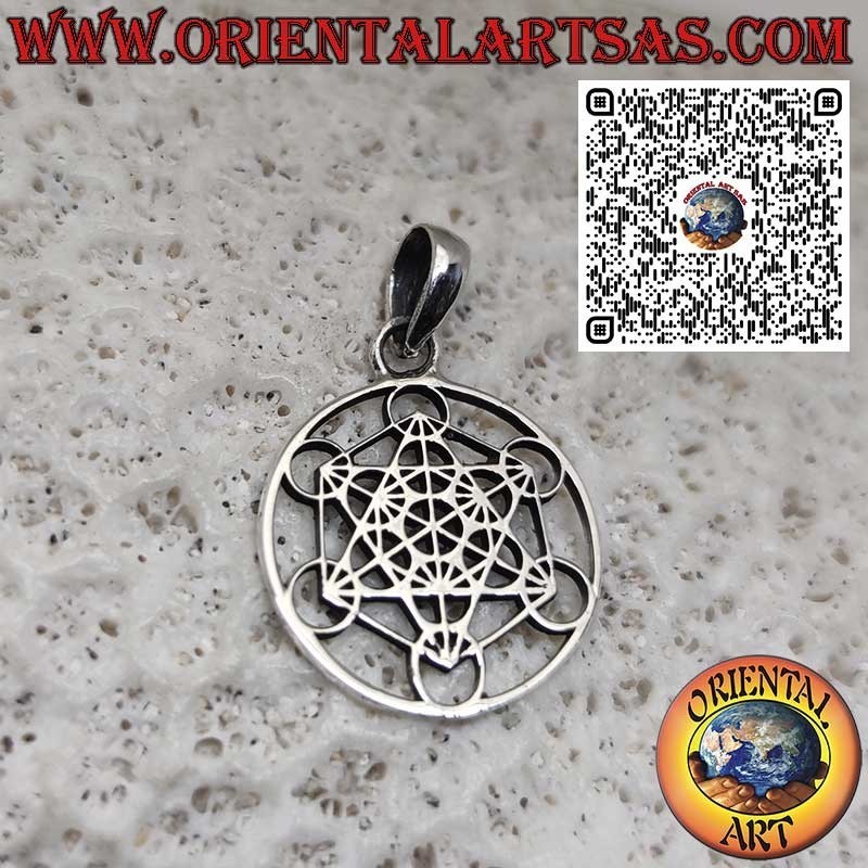 925 Sterling Silver Pendant – Metatron’s Cube, Sacred Symbol of Protection and Energy