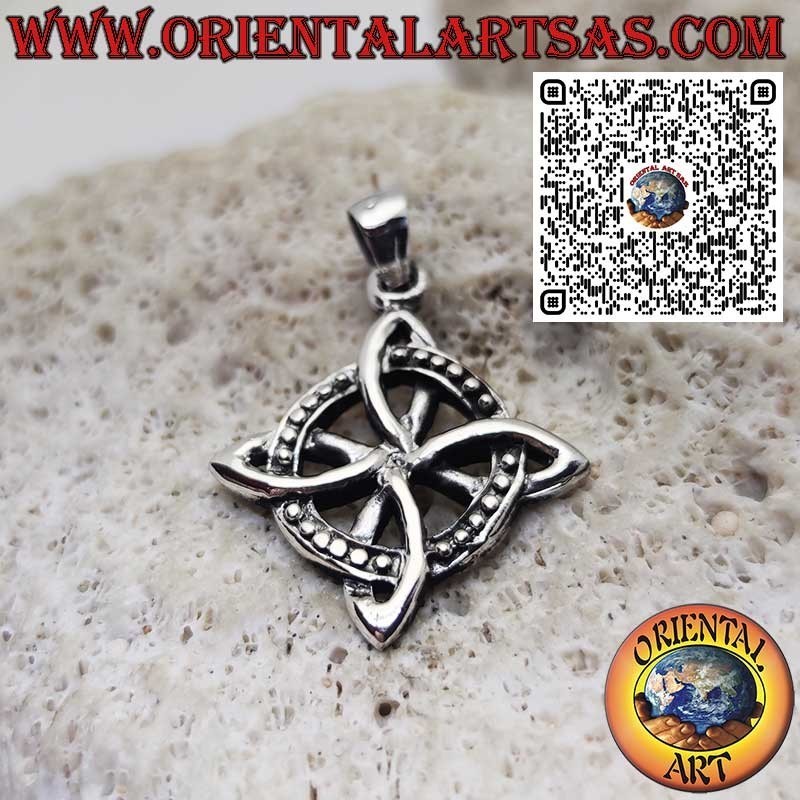 Witch’s Knot Silver Pendant – Powerful Protection Symbol – Handmade Solid Sterling Silver Jewellery