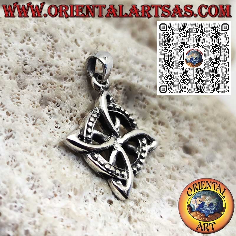 Witch’s Knot Silver Pendant – Powerful Protection Symbol – Handmade Solid Sterling Silver Jewellery