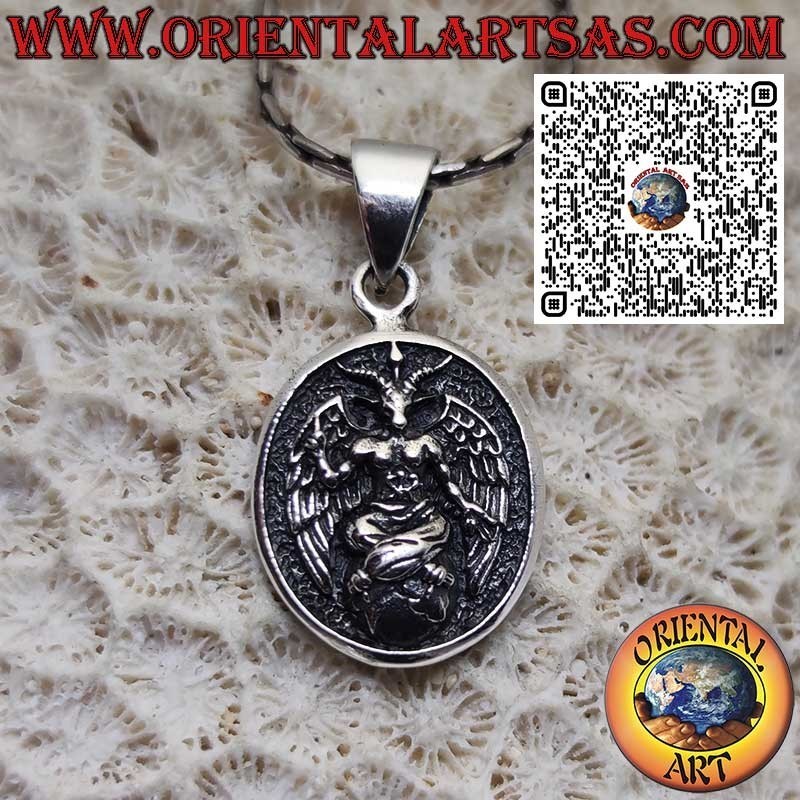 Baphomet Pendant Medallion in Sterling Silver 925 – Esoteric Symbol of Balance and Mystery