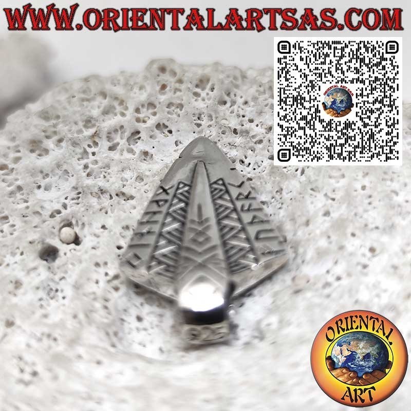 Pendentif en Argent 925 Pointe de Lance Viking Celtique – Bijou Médiéval & Talisman de Force