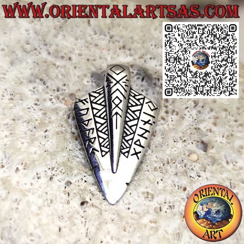 Pendentif en Argent 925 Pointe de Lance Viking Celtique – Bijou Médiéval & Talisman de Force