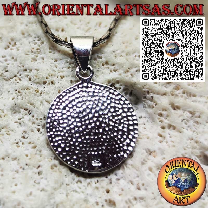 925 Sterling Silver Round Pendant Saint Michael and Guardian Angel