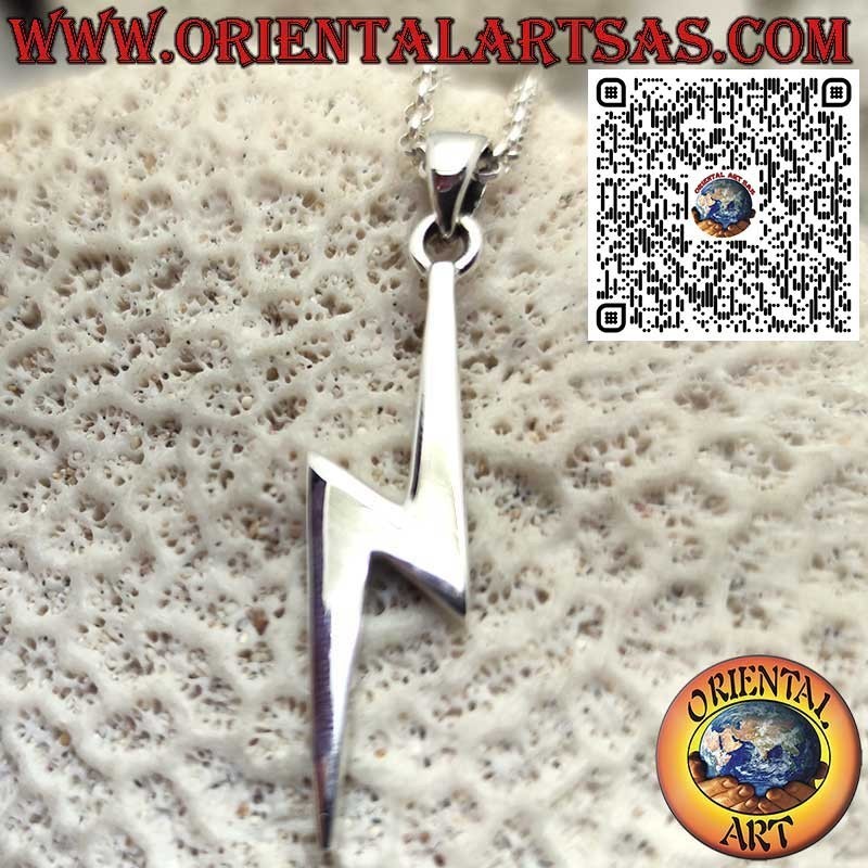 Pendentif en argent 925 Éclair – Symbole d’énergie et de puissance