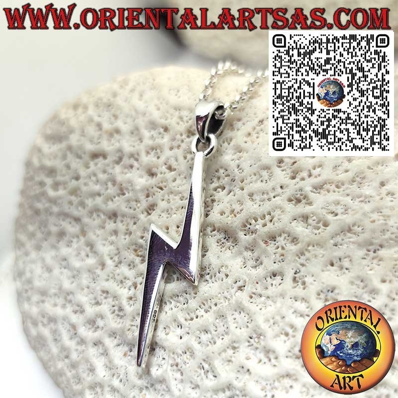 Pendentif en argent 925 Éclair – Symbole d’énergie et de puissance
