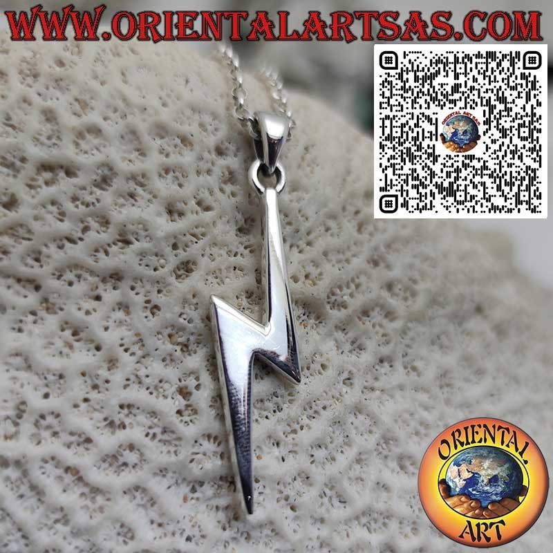 Pendentif en argent 925 Éclair – Symbole d’énergie et de puissance