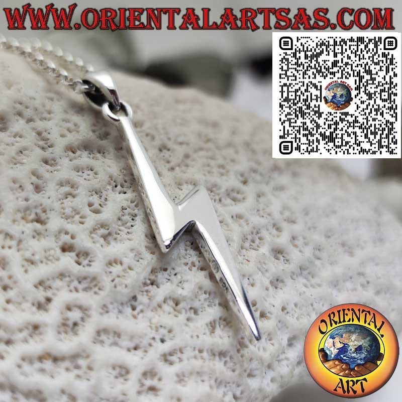 Pendentif en argent 925 Éclair – Symbole d’énergie et de puissance