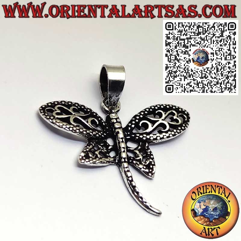 Pendentif en argent 925 Libellule – Symbole de liberté et de transformation