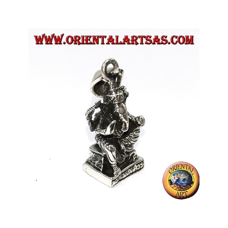 Pendentif en argent Ganesha statue avec des souris