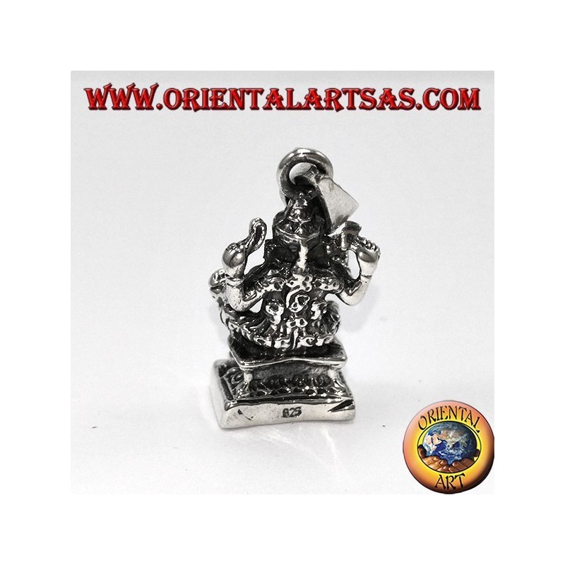 Pendentif en argent Ganesha statue avec des souris