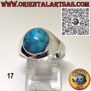 Sterling Silver Ring with Natural Arizona Turquoise – Smooth Setting