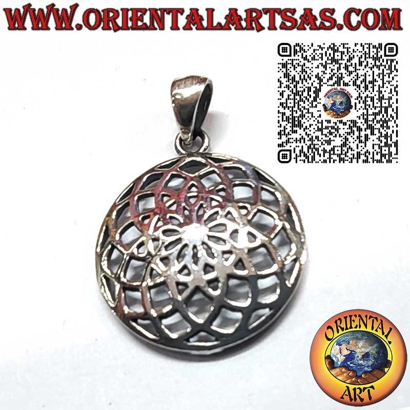 Colgante Mandala en Plata 925 en Forma de Flor de la Vida